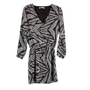 NWOT Revolve Three Eighty Two Dress Long‎ Sleeve Abstract Pattern Black White S